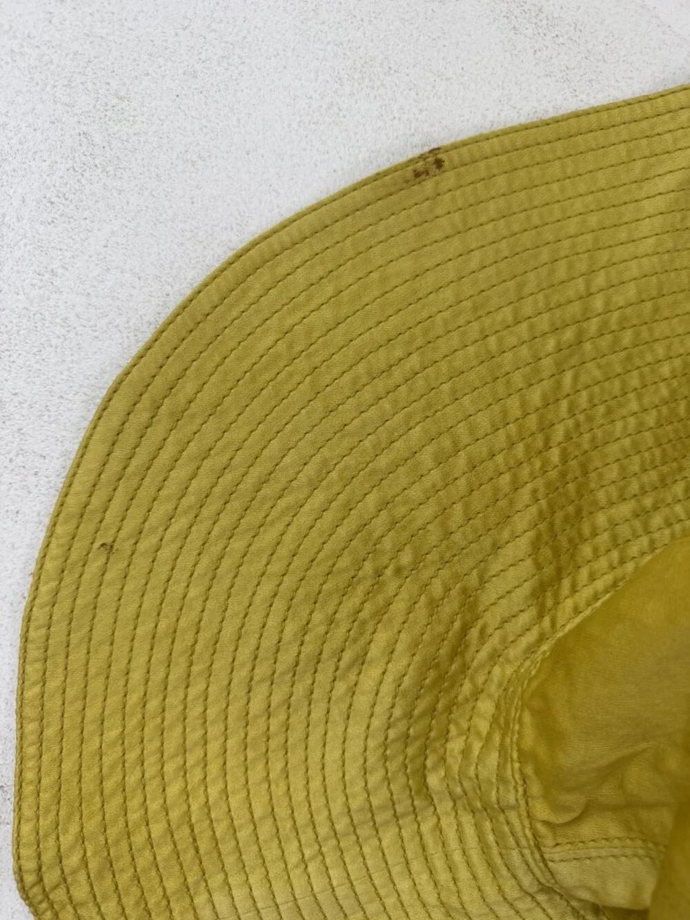 PRADA Size Small (S) Yellow Nylon Bucket Hat Wide Brim Sun Hat